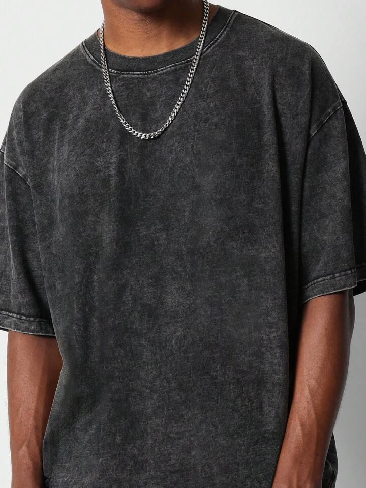 ACID WASHED T-SHIRT black