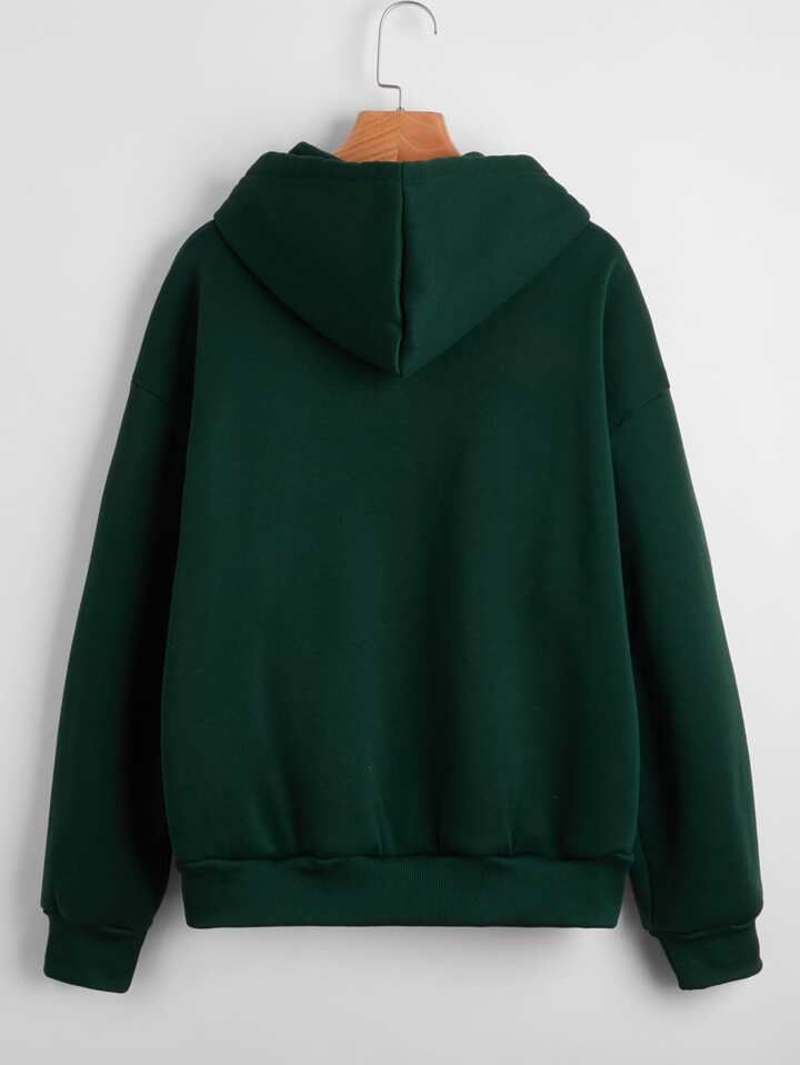 SOLID BOTTLE GREEN HOODIE