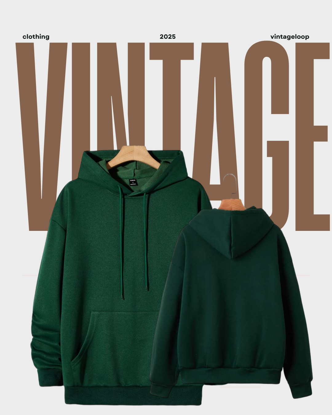 SOLID BOTTLE GREEN HOODIE