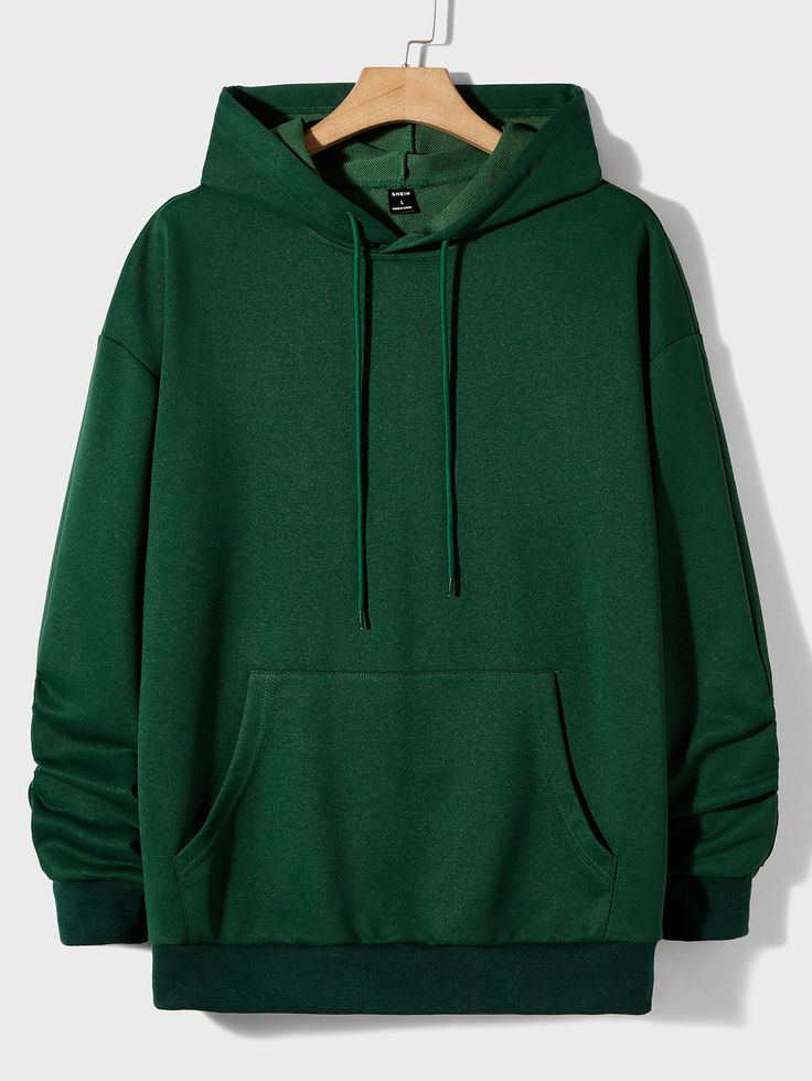 SOLID BOTTLE GREEN HOODIE